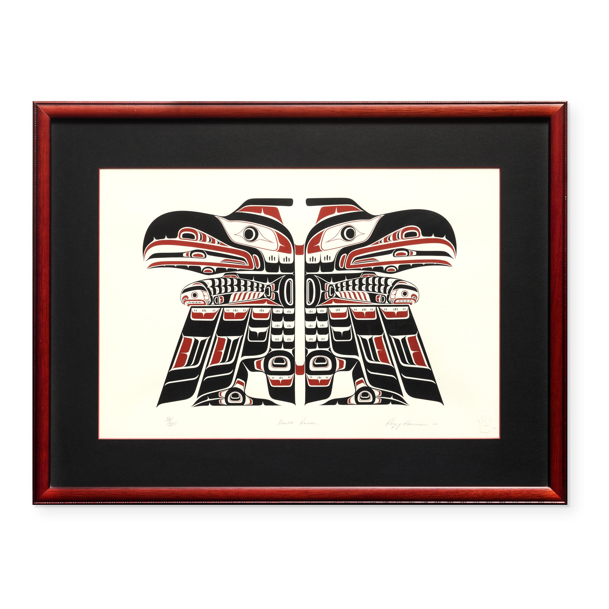 Double Raven (Framed) by Roy Hanuse