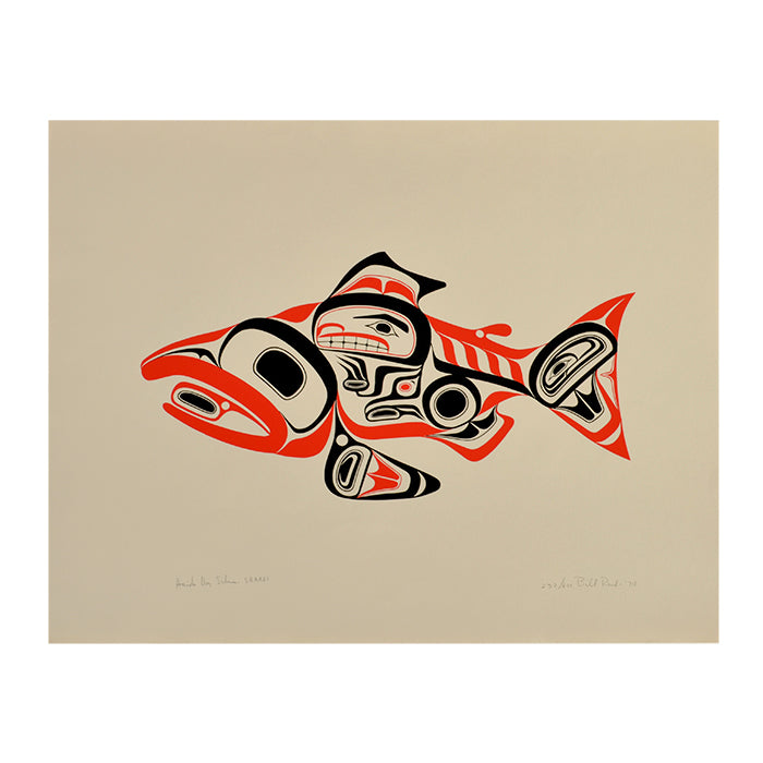 Skaagi Haida Salmon Print by Bill Reid