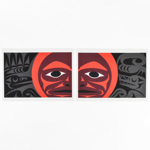 Blood Red Moon (Diptych) by Maynard Johnny Jr.