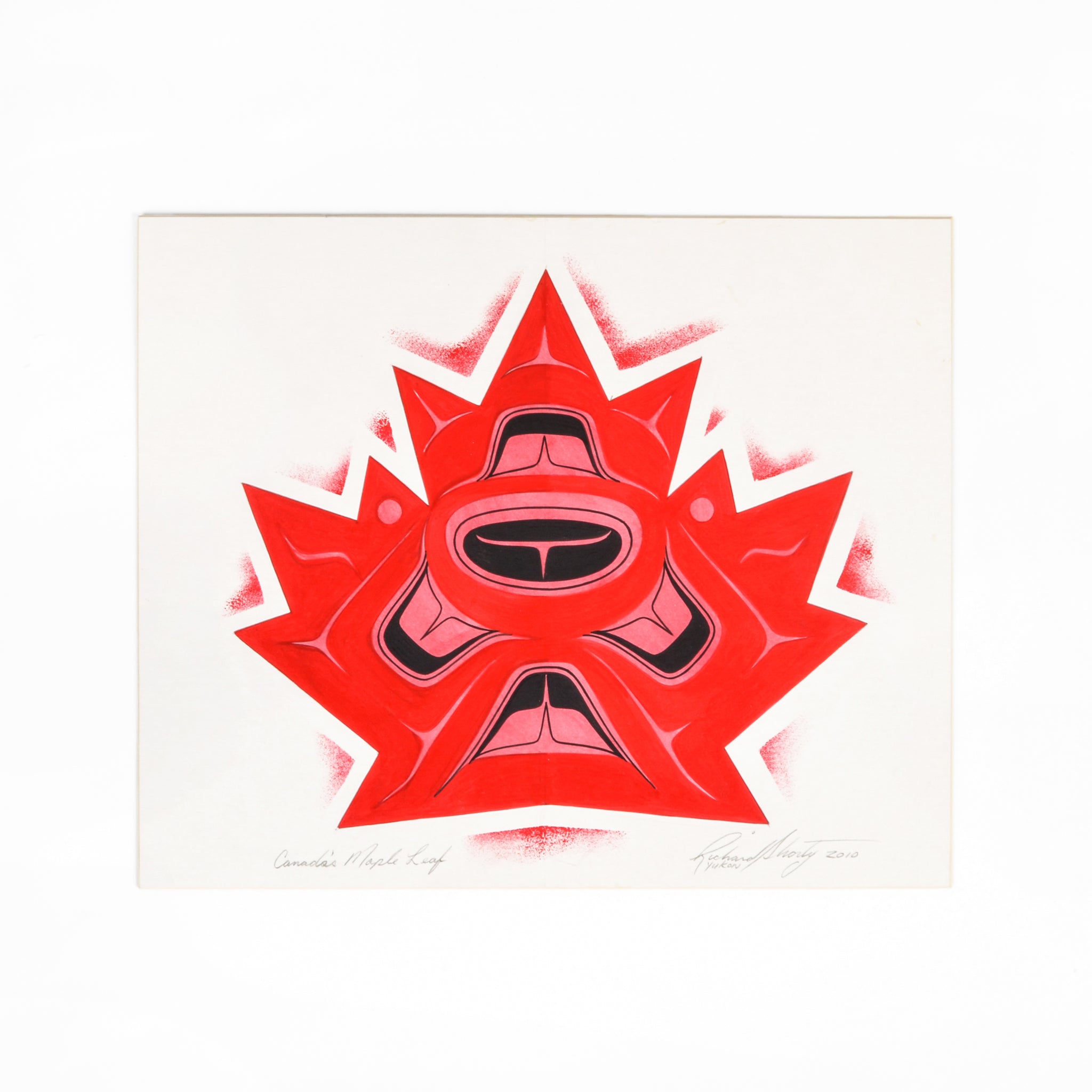 Canadian native maple leaf  Native art, Pacific northwest art, Native  artwork